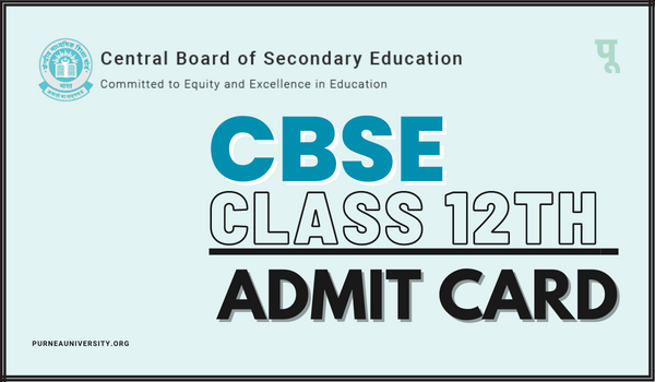 CBSE 12th Admit Card