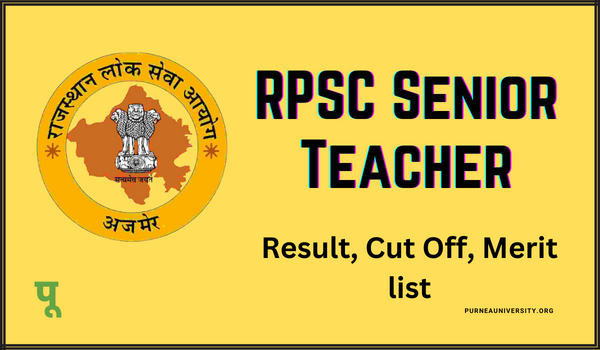 RPSC Senior Teacher Result