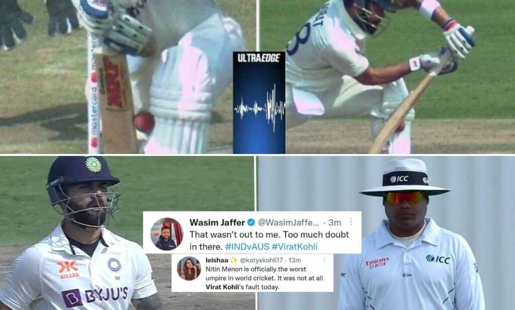 IND vs AUS: "Nitin Menon Is Officially The Worst Umpire In World Cricket"– Twitter Reacts To Virat Kohli's Controversial Dismissal In The Second Test