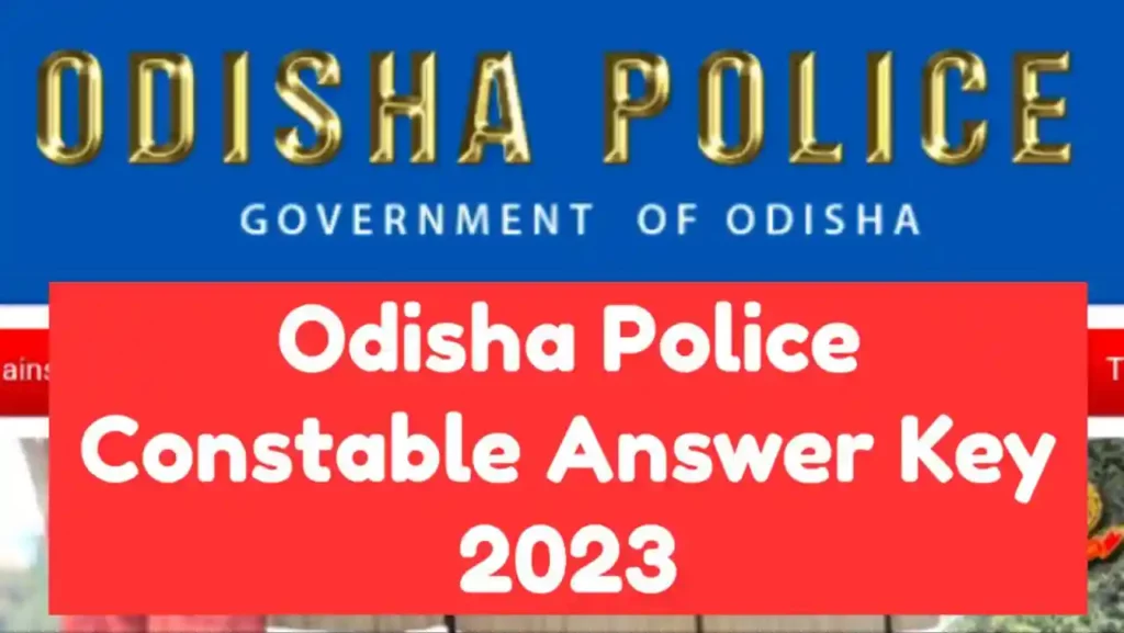 Odisha Police Constable Answer Key 2023